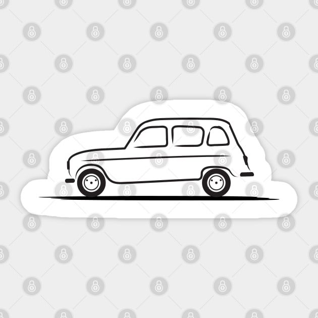 Renault R 4 Renault R4 Black Sticker by PauHanaDesign